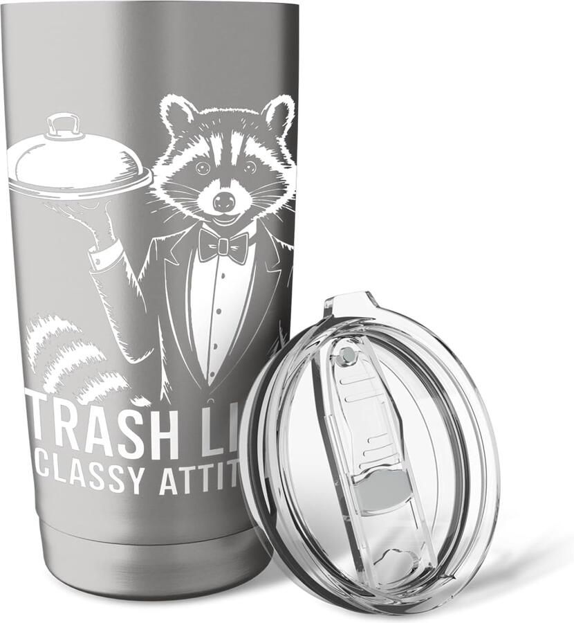 Thermobeker met racoon-print