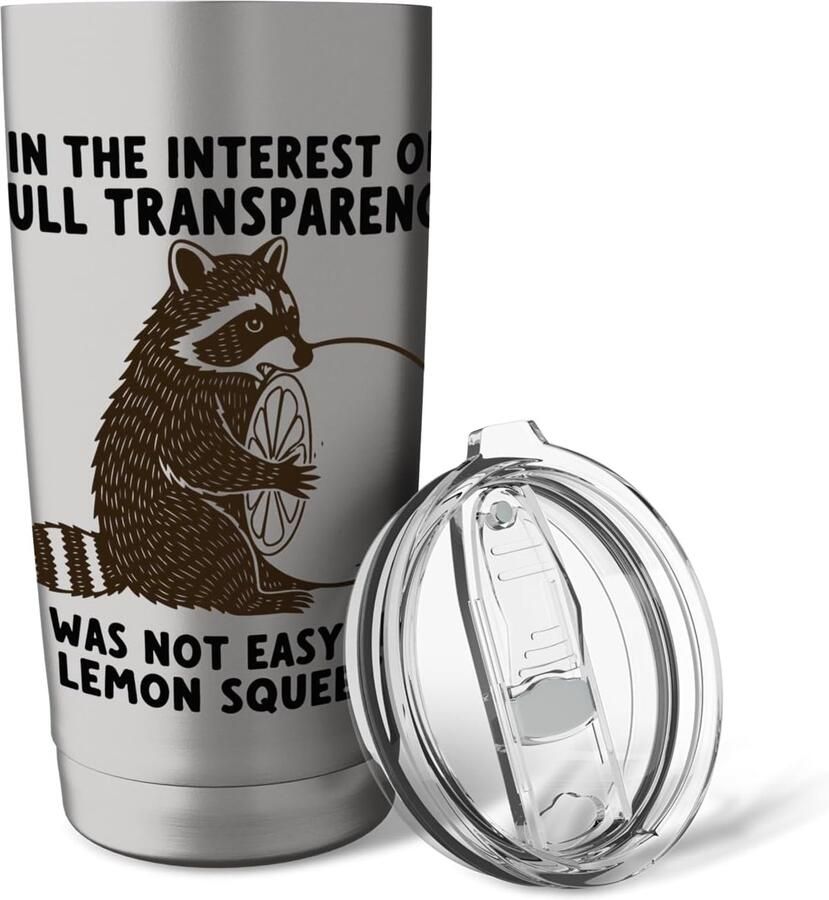 Thermobeker met racoon-print