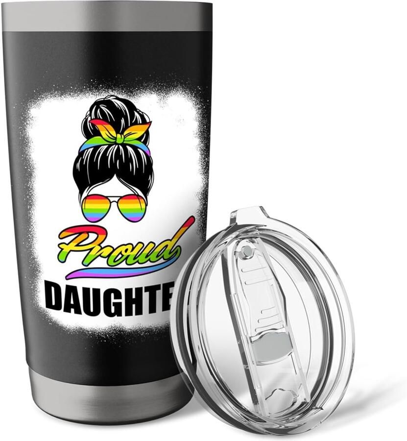Thermobeker met regenboogvlag