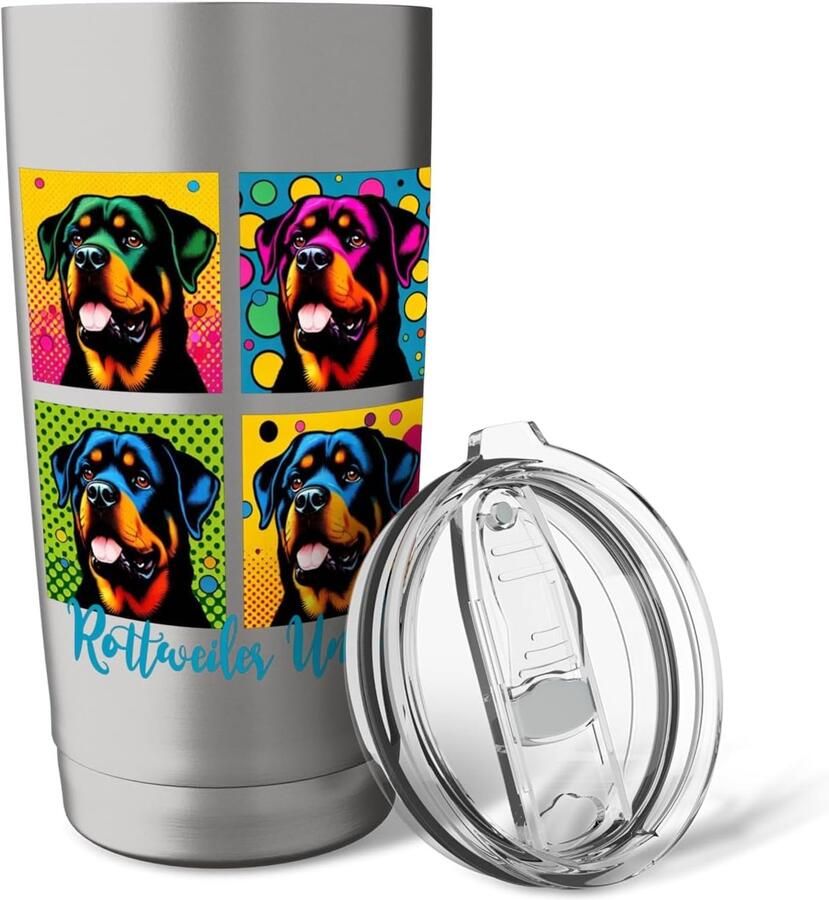 Thermobeker met rottweiler print