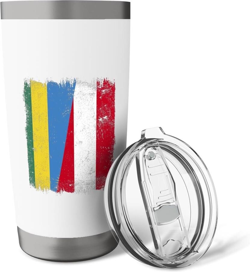 Thermobeker met Rwanda-Oostenrijkse vlag