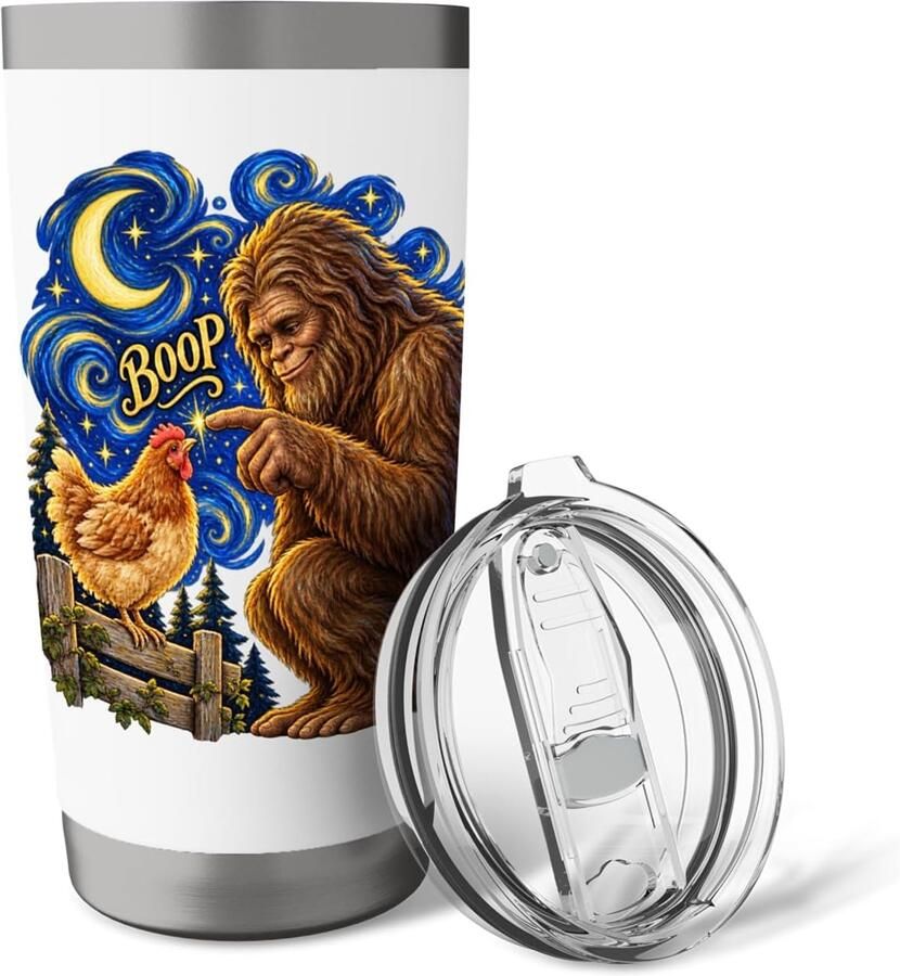 Thermobeker met Sasquatch maan en sterren