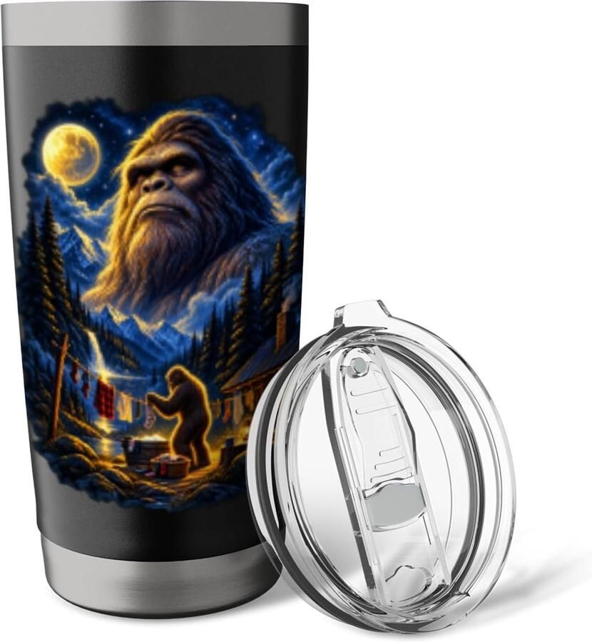Thermobeker met Sasquatch-ontwerp