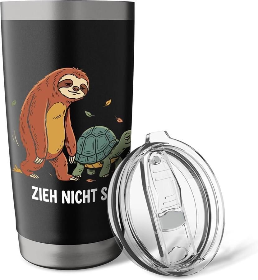 Thermobeker met schildpad grappige tekst