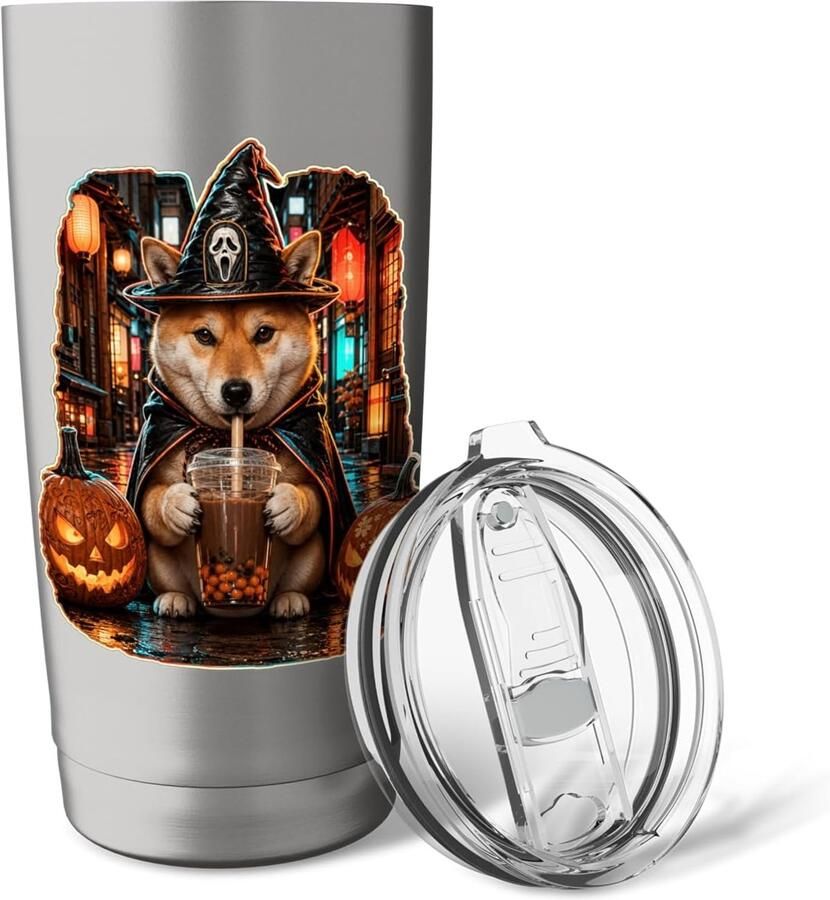 Thermobeker met Shiba Inu-ontwerp