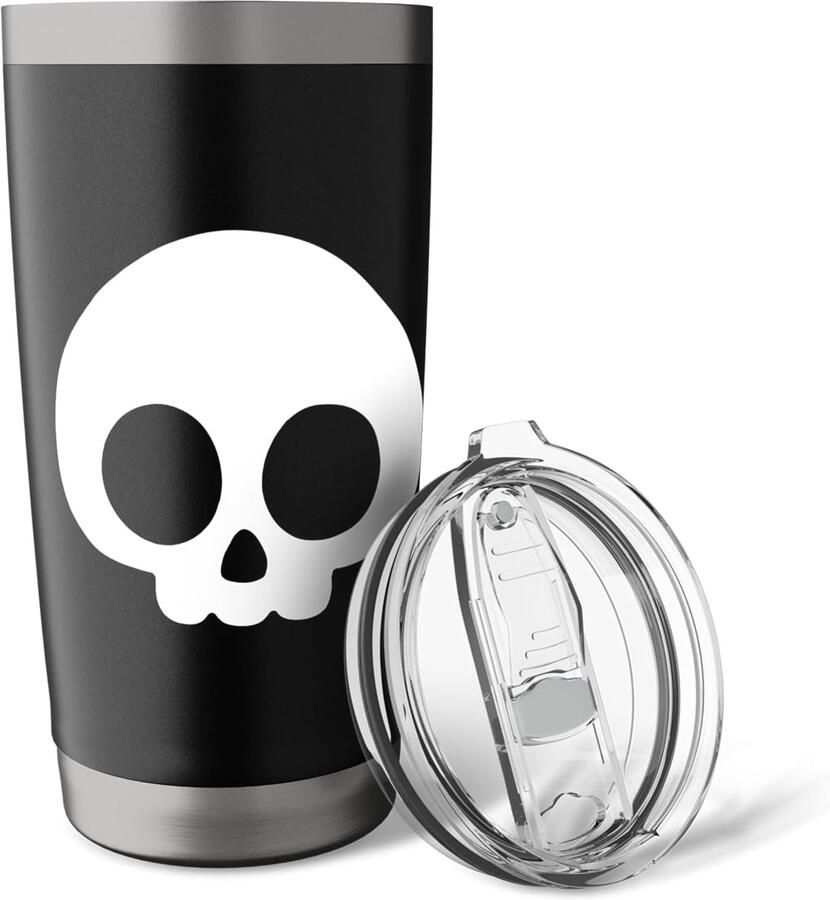 Thermobeker met skelet voor Halloween