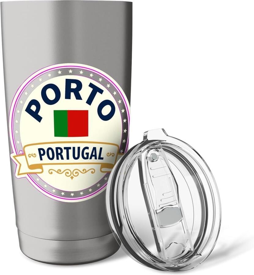 Thermobeker met skyline van Porto