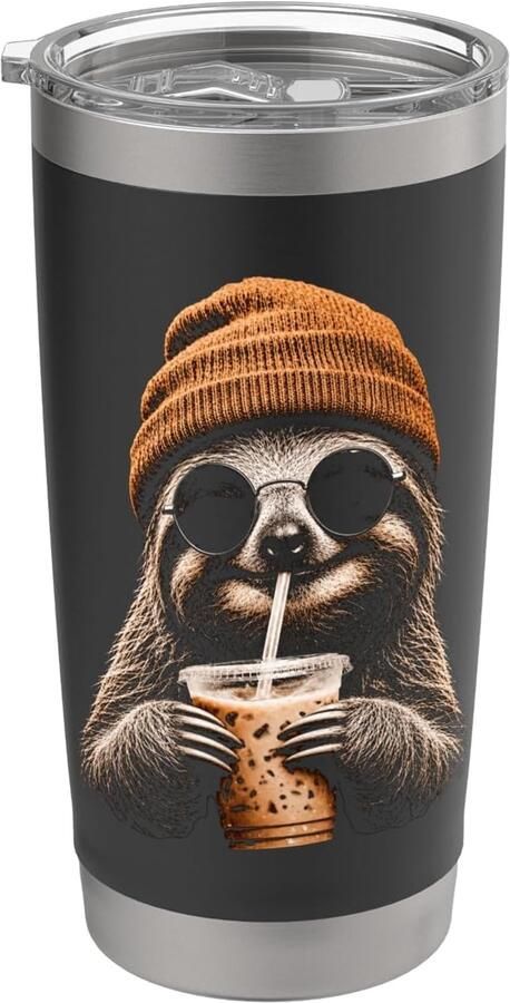 Thermobeker met sloth-design voor ijskoffie