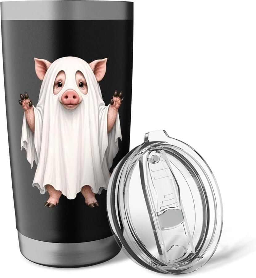 Thermobeker met spook voor Halloween