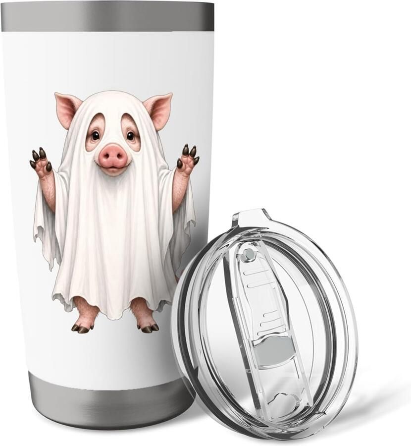 Thermobeker met spook voor Halloween