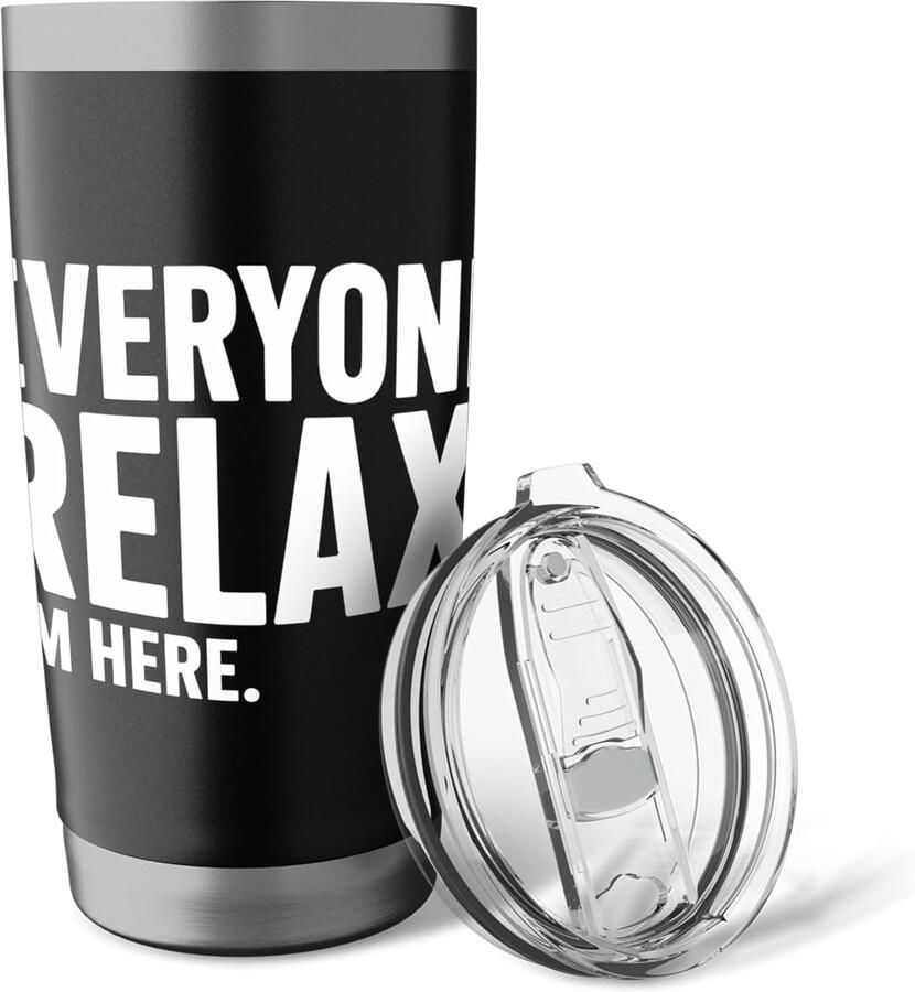 Thermobeker met Spruch Everyone Relax Here