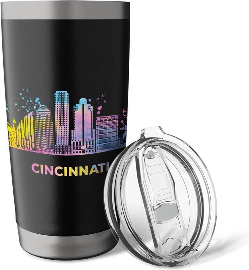 Thermobeker met stadsgezicht Cincinnati