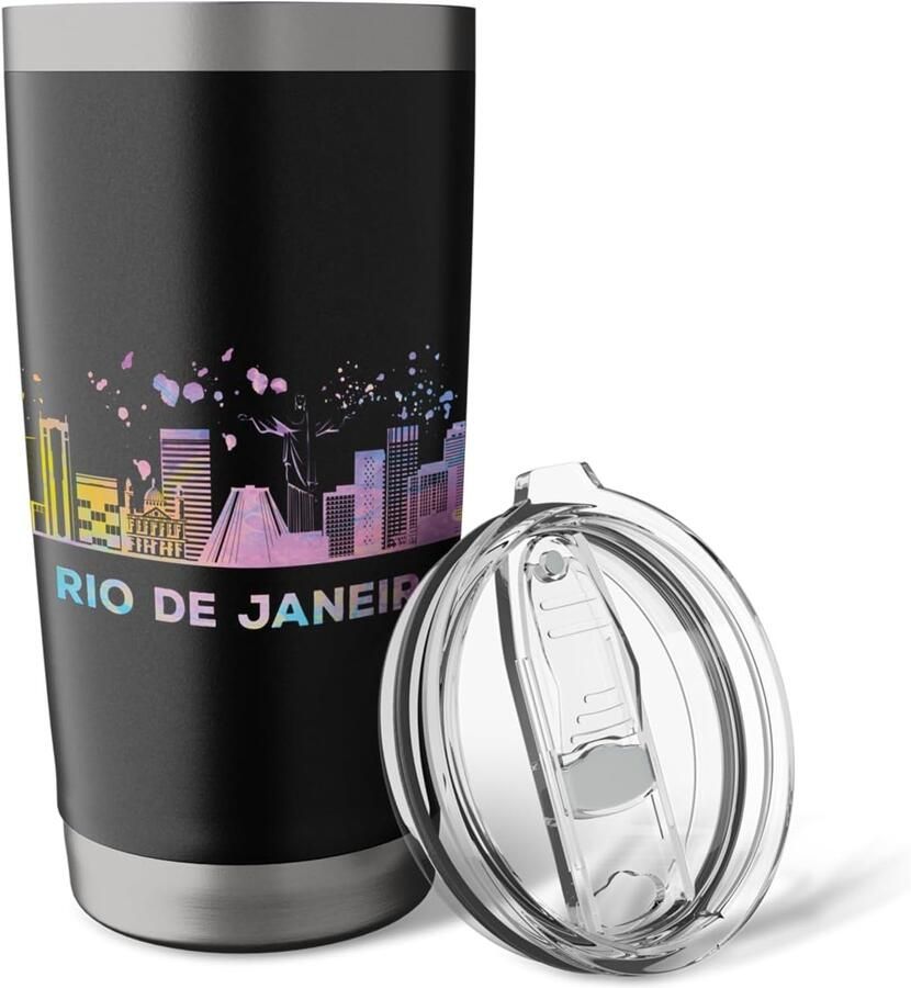 Thermobeker met stadsgezicht Rio de Janeiro