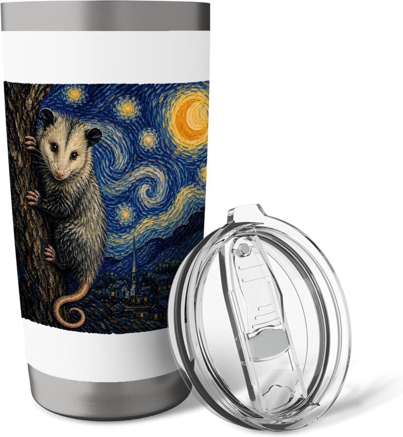 Thermobeker met sterrennacht opossum