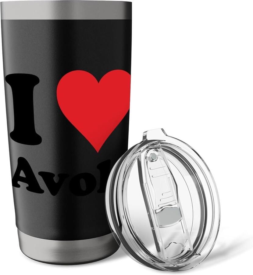 Thermobeker met tekst I Heart Avola Italy