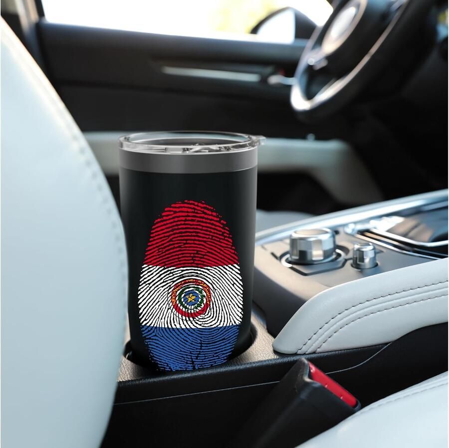 Thermobeker met vlag van Paraguay