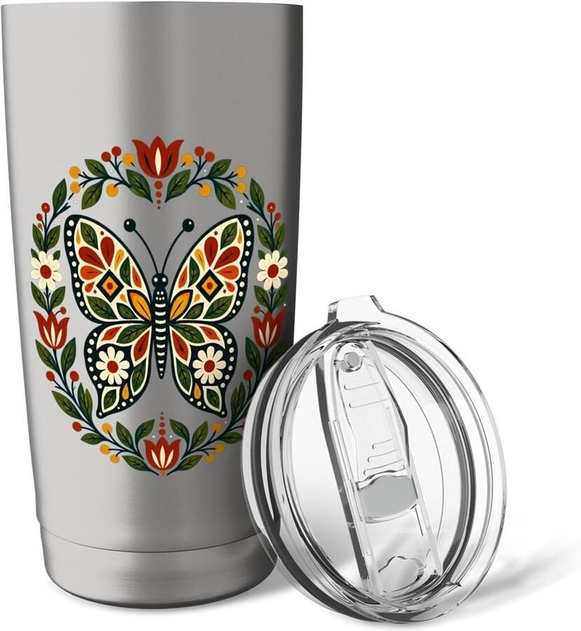 Thermobeker met vlinderdesign