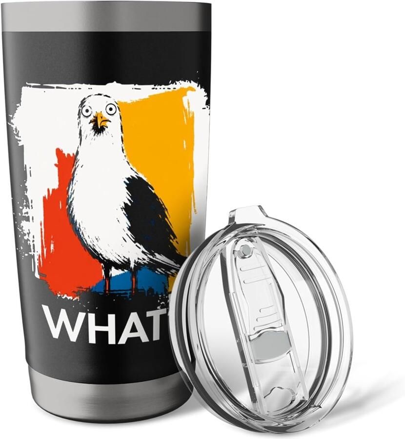 Thermobeker met zeemeeuw-print