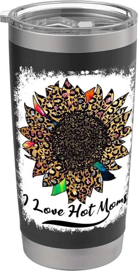 Thermobeker met zonnebloem en luipaard voor moeders