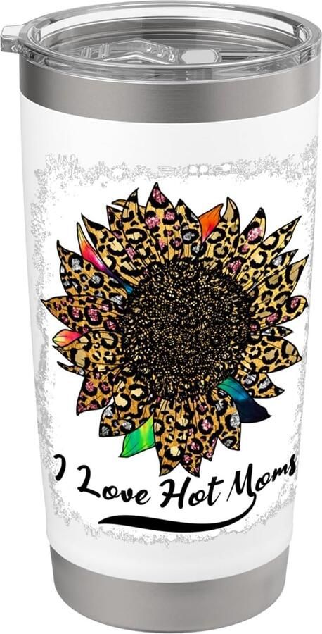 Thermobeker met zonnebloem en luipaard voor moeders