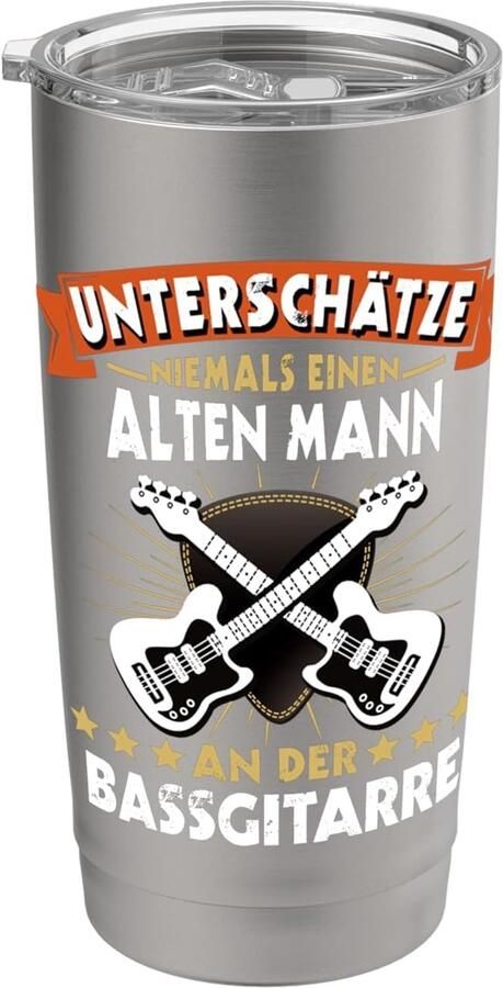Thermobeker voor bassist met tekst
