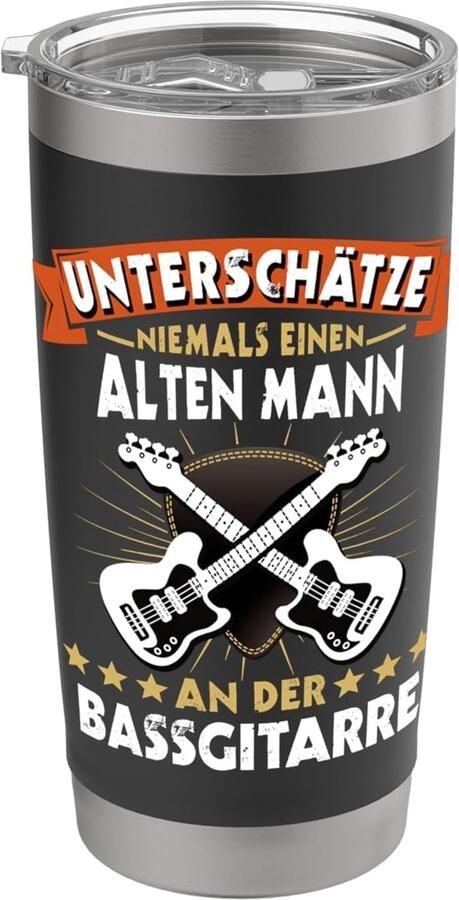 Thermobeker voor bassist met tekst