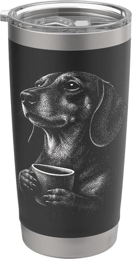 Thermobeker voor hondenliefhebbers met grappige hond
