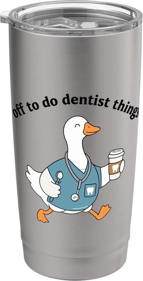 Thermobeker voor verpleegkundigen met grappige gans