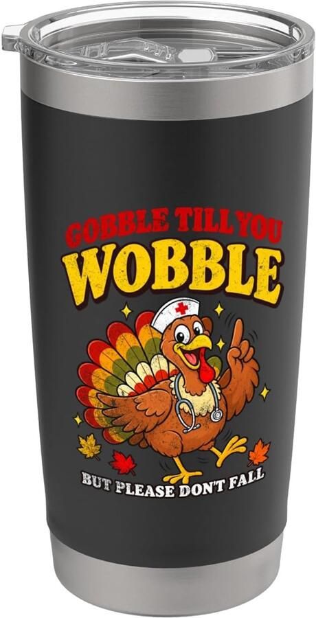 Thermobeker voor verpleegkundigen met grappige Thanksgiving-tekst