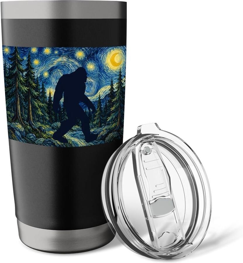 Thermosbeker met Bigfoot-ontwerp dubbelwandig roestvrij staal