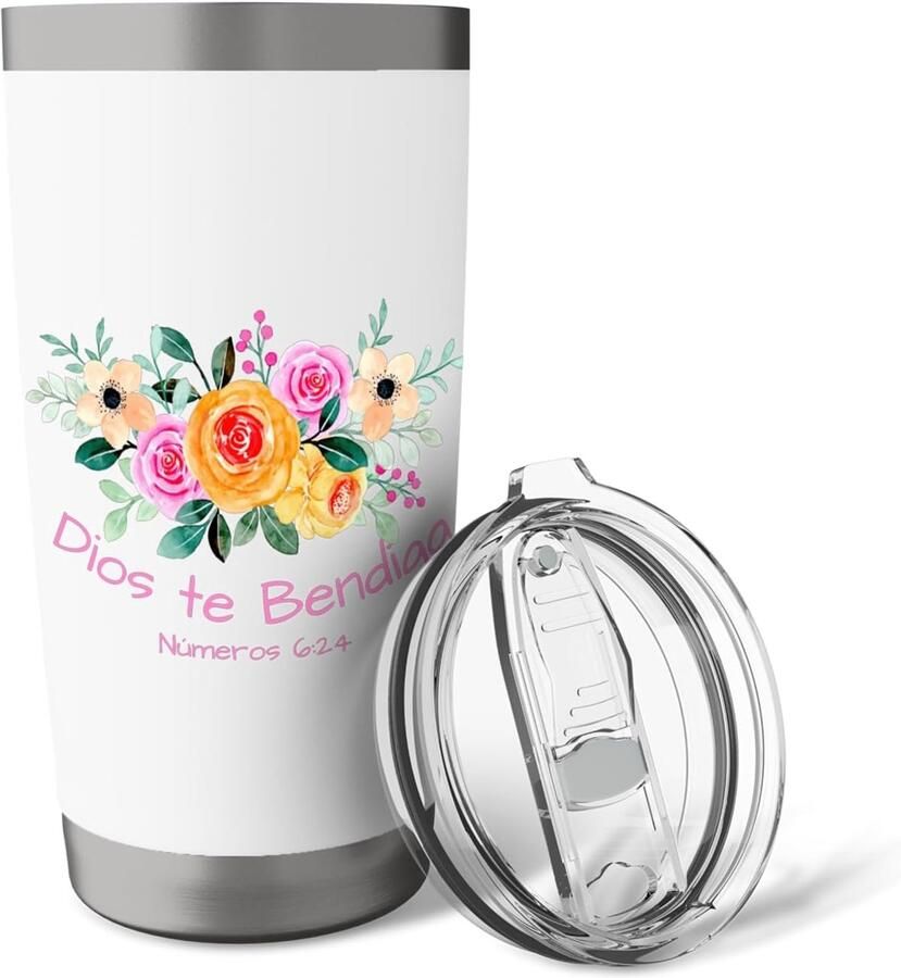 Thermosbeker met bloemen
