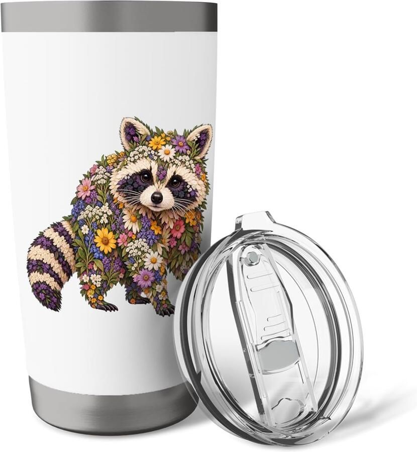 Thermosbeker met bloemenpatroon