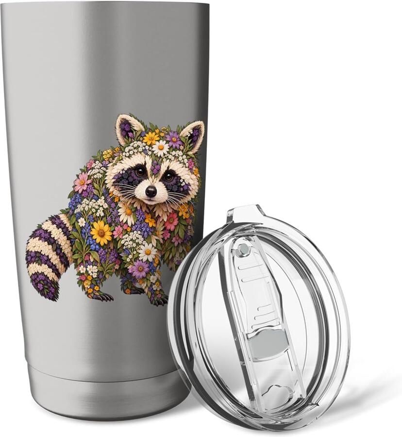 Thermosbeker met bloemenpatroon