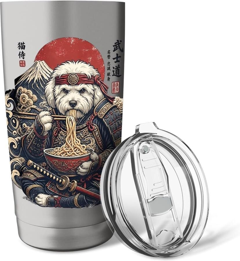 Thermosbeker met dubbele wand Bolognese hond design