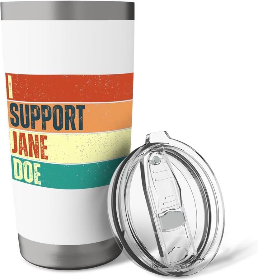 Thermosbeker met dubbele wand en retro-look