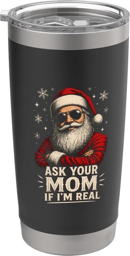 Thermosbeker met dubbele wand kerstman