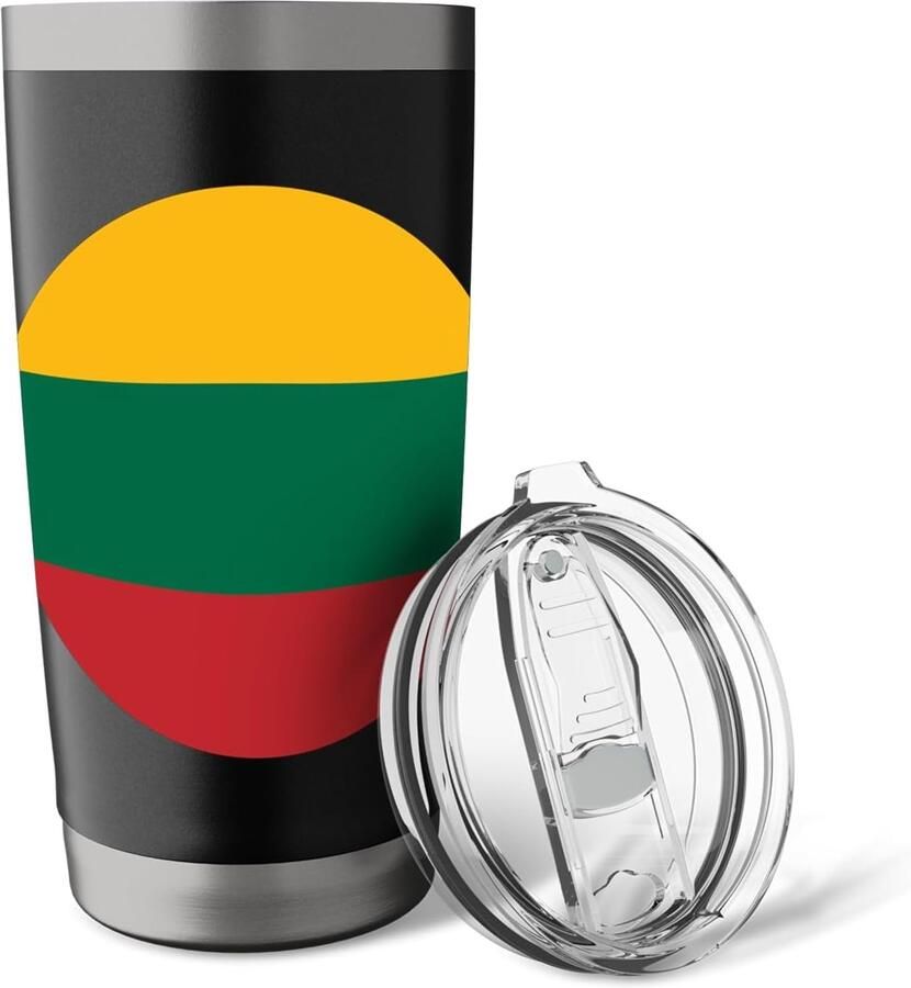Thermosbeker met dubbele wand Litouwen-vlag
