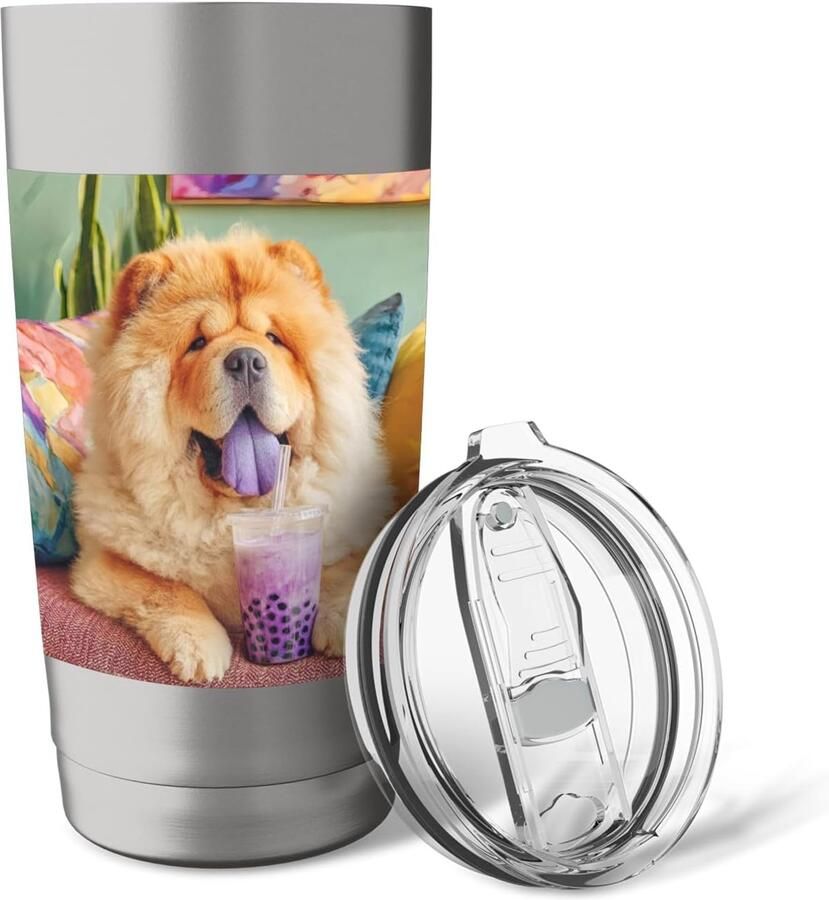 Thermosbeker met dubbele wand voor bubbelthee