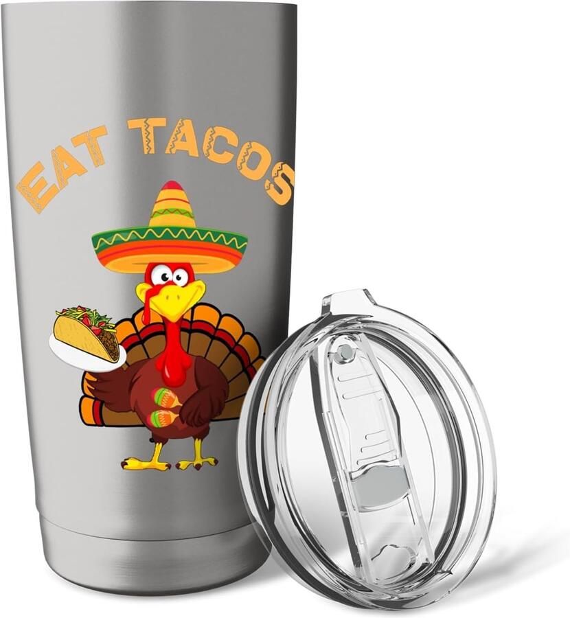 Thermosbeker met dubbele wand voor tacos