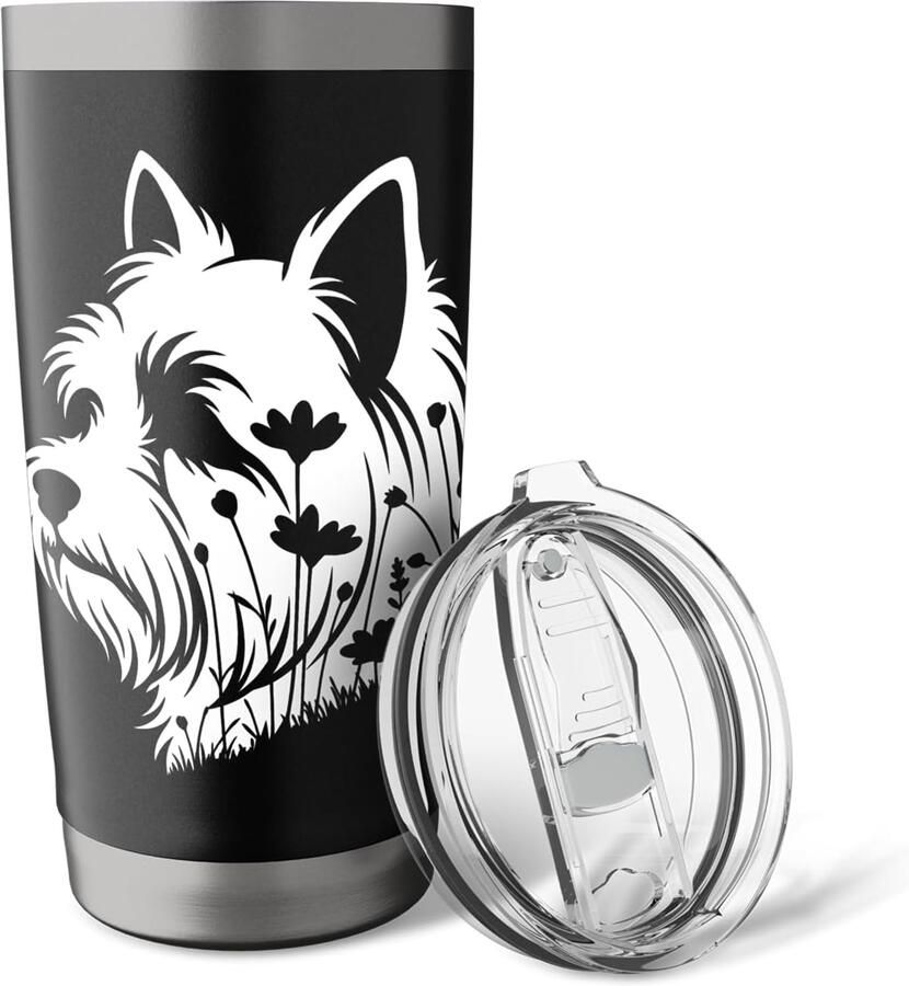 Thermosbeker met dubbele wand voor Yorkshire Terrier