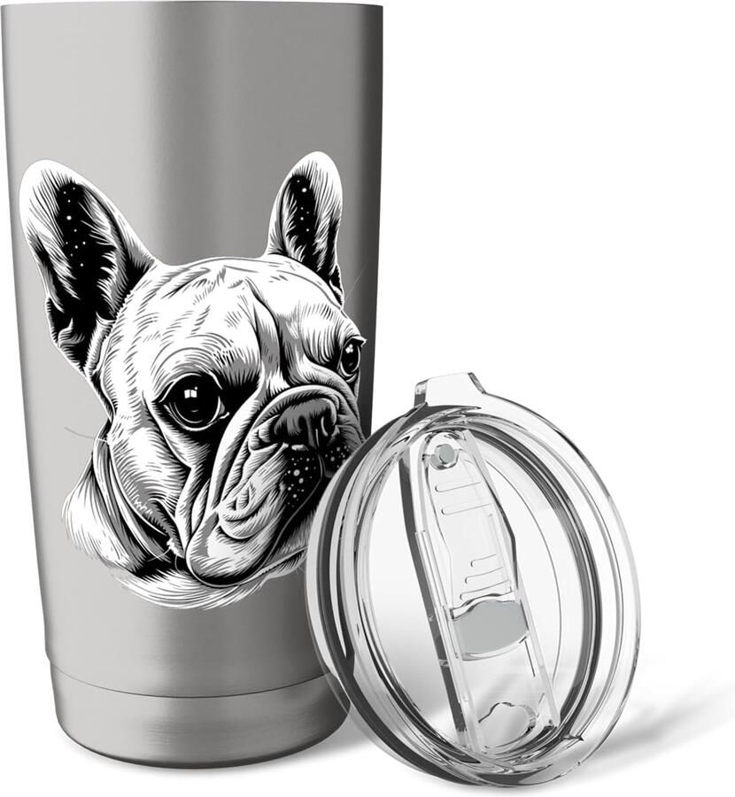 Thermosbeker met Franse Bulldog Motief