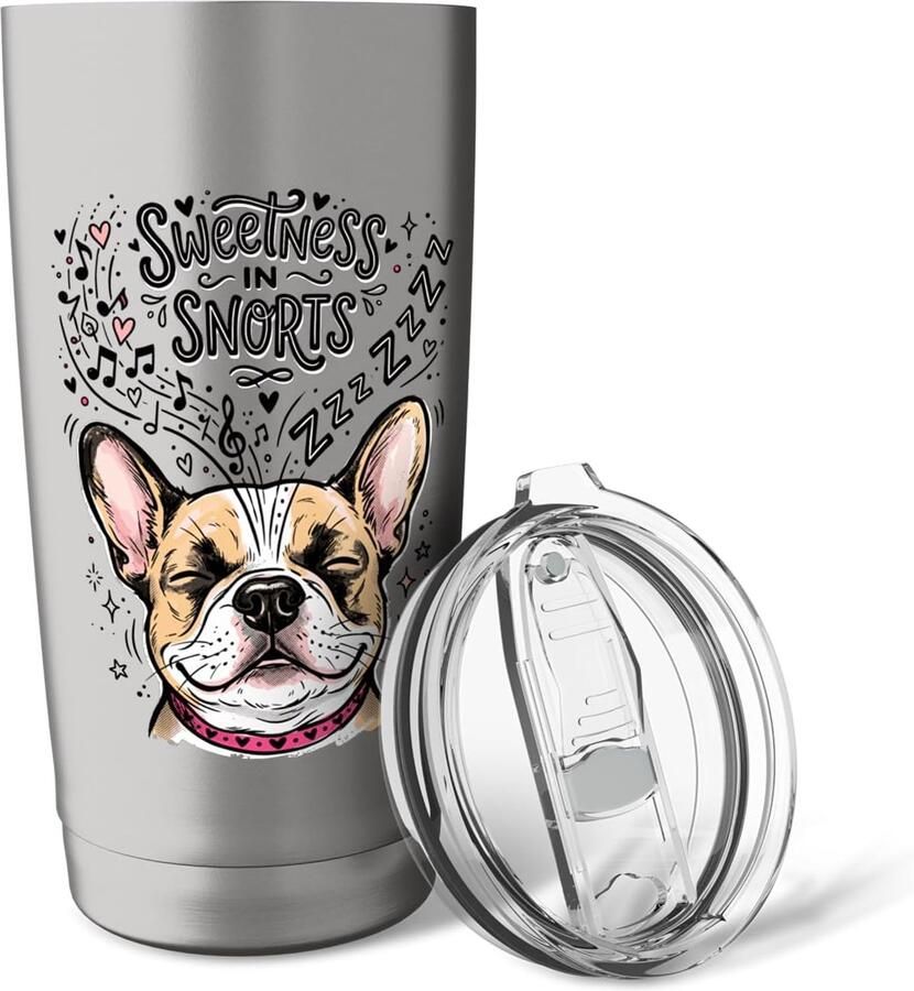 Thermosbeker met Franse Bulldog Snorkgeluiden