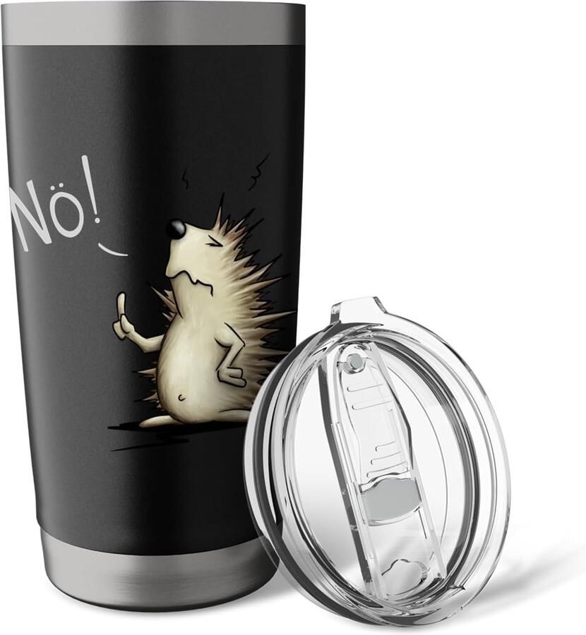 Thermosbeker met grappige egel