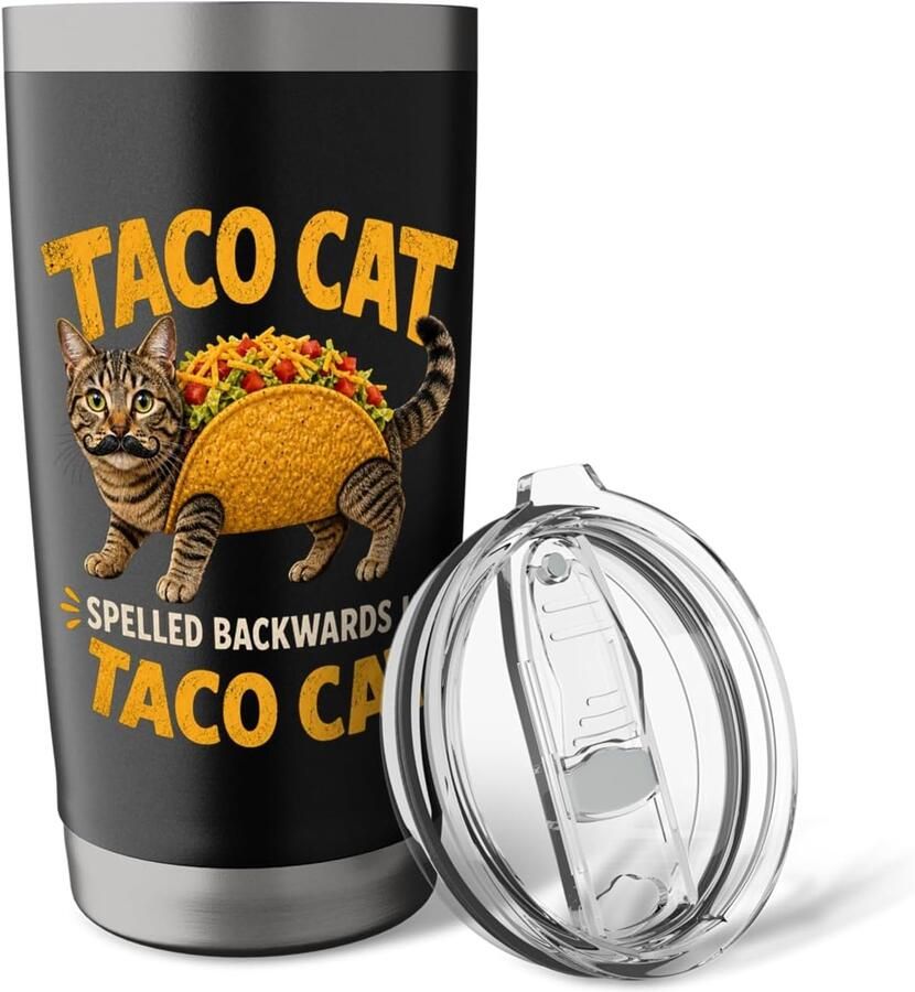 Thermosbeker met grappige taco-print