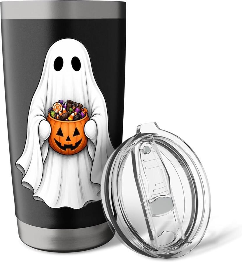 Thermosbeker met Halloween pompoen