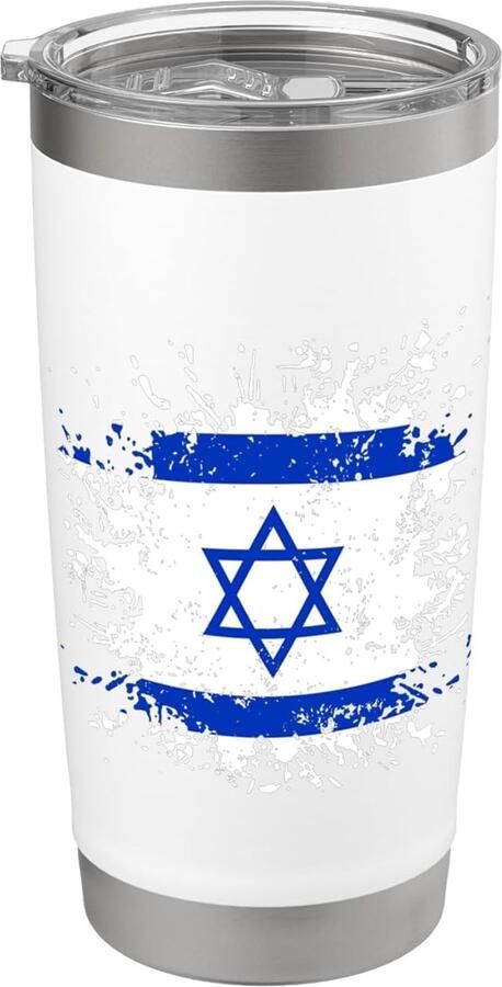 Thermosbeker met Israëlische vlag