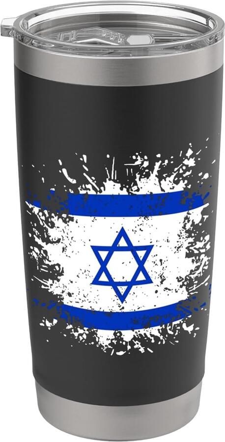 Thermosbeker met Israëlische vlag