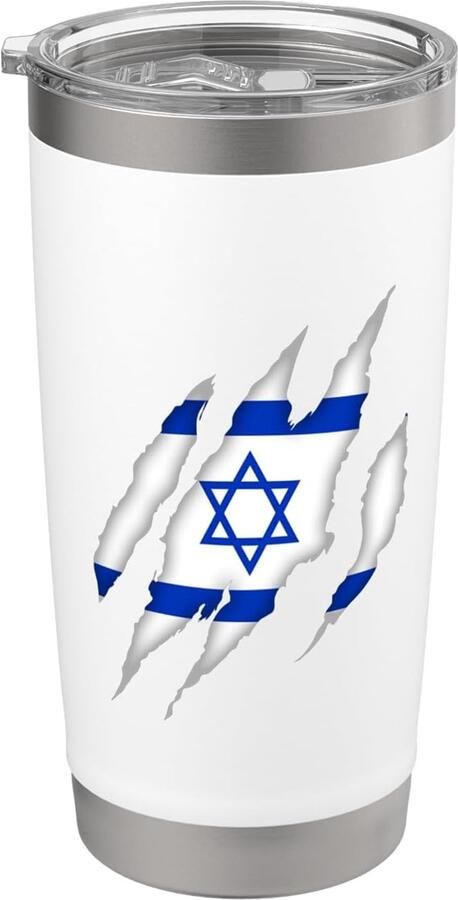 Thermosbeker met Israëlische vlag
