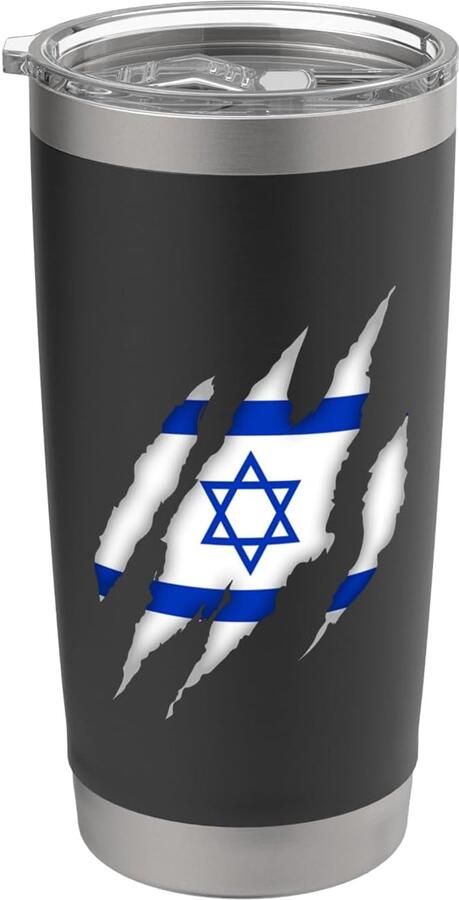 Thermosbeker met Israëlische vlag
