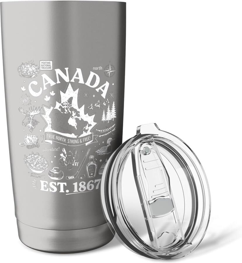 Thermosbeker met kaart van Canada